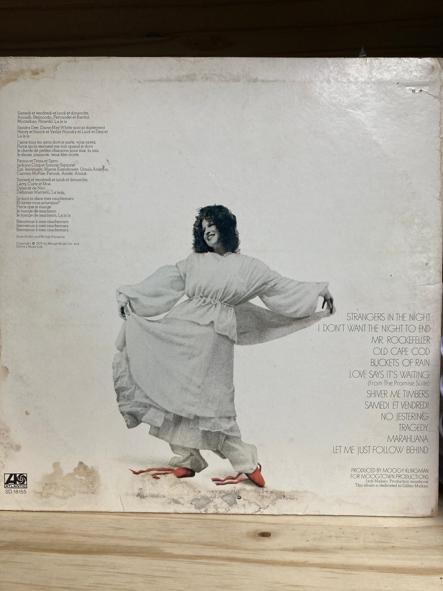 Bette Midler – Songs For The New Depression - 12" LP