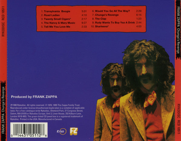 Frank Zappa : Chunga's Revenge (CD, Album, RE, RM, WEA)
