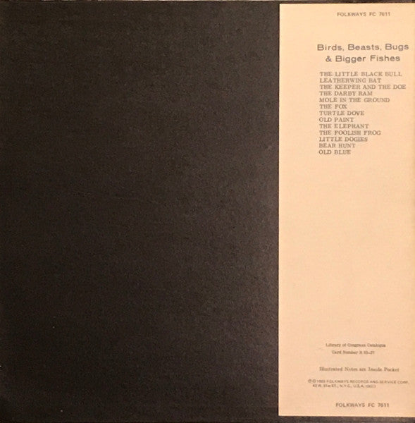 Pete Seeger : Birds, Beasts, Bugs & Bigger Fishes (LP, Album, RE)