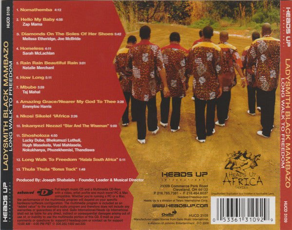 Ladysmith Black Mambazo : Long Walk To Freedom (CD, Album, Enh)