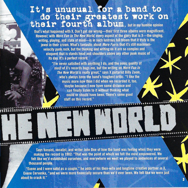 X (5) : More Fun In The New World (CD, Album, RE, RM)