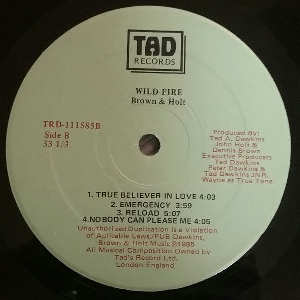 Brown* & Holt* : Wild Fire (LP, Album)