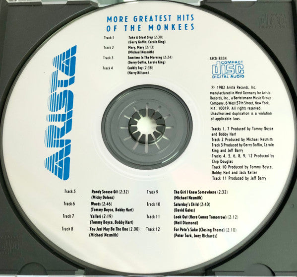 The Monkees : More Greatest Hits (CD, Comp, RM)