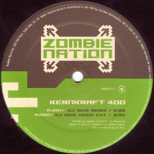 Zombie Nation : Kernkraft 400 (The Remixes) (12", M/Print)