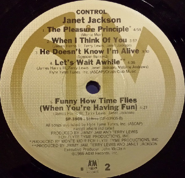 Janet Jackson : Control (LP, Album, RP, Ind)