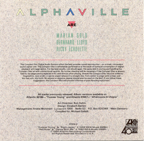 Alphaville : The Singles Collection (CD, Comp)
