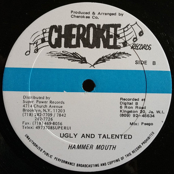 Indiana Jones (2) / Hammer Mouth : Drama / Ugly And Talented (12", Single)
