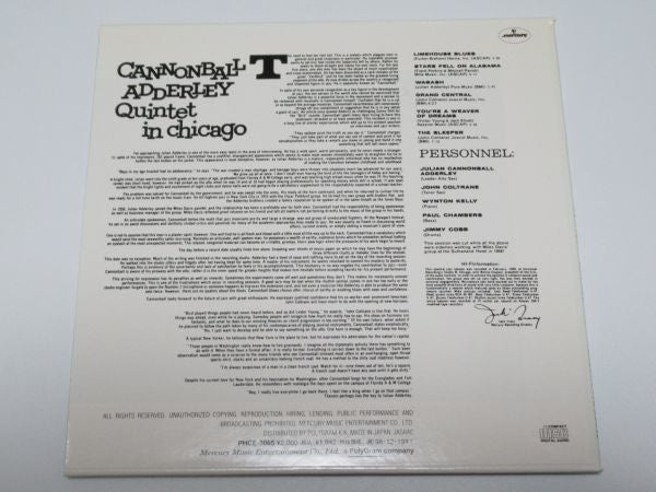 The Cannonball Adderley Quintet : In Chicago (CD, Album, Ltd, RE, RM, Car)