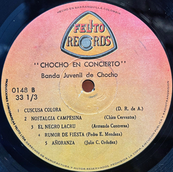 Banda Juvenil De Chocho : Concierto En Chocho (LP,Album)