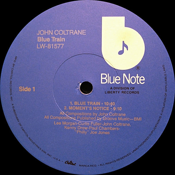 John Coltrane : Blue Train (LP, Album, Club, RE, Jac)