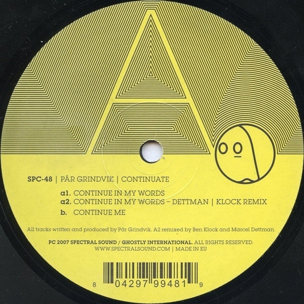 Pär Grindvik : Continuate (12")