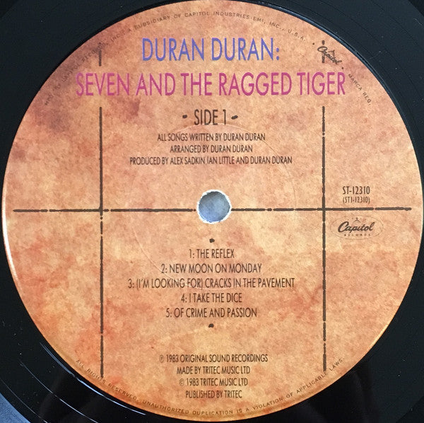 Duran Duran : Seven And The Ragged Tiger (LP, Album, Win)