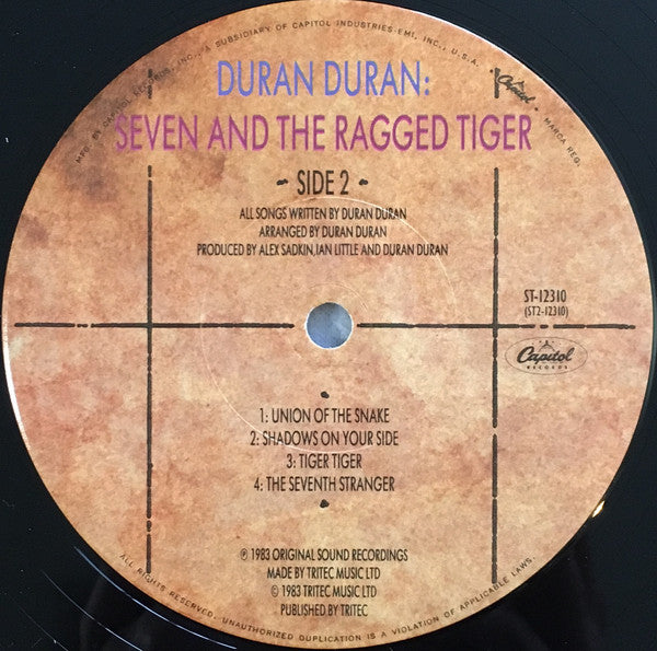 Duran Duran : Seven And The Ragged Tiger (LP, Album, Win)