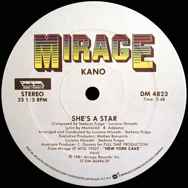 Kano : Can't Hold Back (Your Loving) / She's A Star (12",33 ⅓ RPM)
