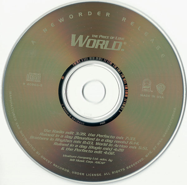 New Order : World (The Price Of Love) (CD, Single, RP, Dig)
