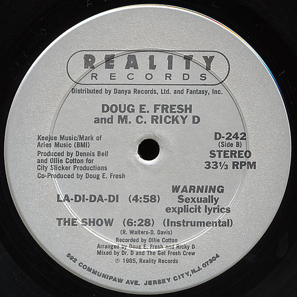 Doug E. Fresh And The Get Fresh Crew / Doug E. Fresh & M.C. Ricky D : The Show / La-Di-Da-Di (12",33 ⅓ RPM,Stereo)