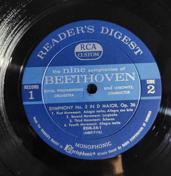 Beethoven*, René Leibowitz Conducting The Royal Philharmonic Orchestra* And The Beecham Choral Society : The Nine Symphonies Of Beethoven (7xLP + Box, 7 x)
