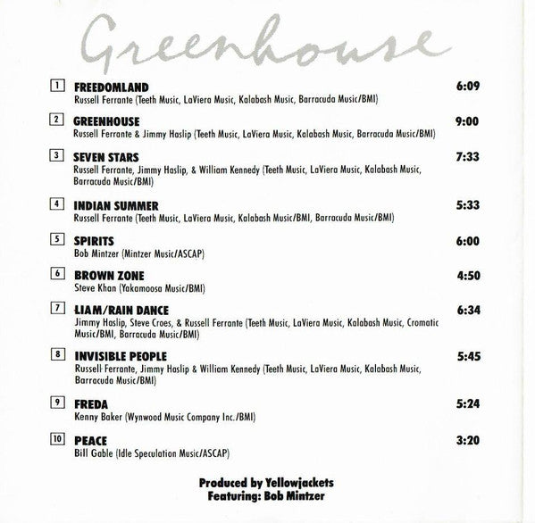 Yellowjackets : Greenhouse (CD, Album)