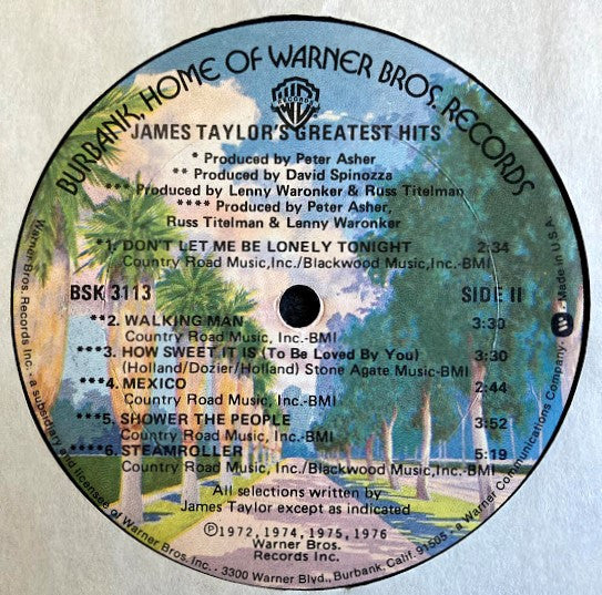 James Taylor (2) : James Taylor's Greatest Hits (LP, Comp, Gol)