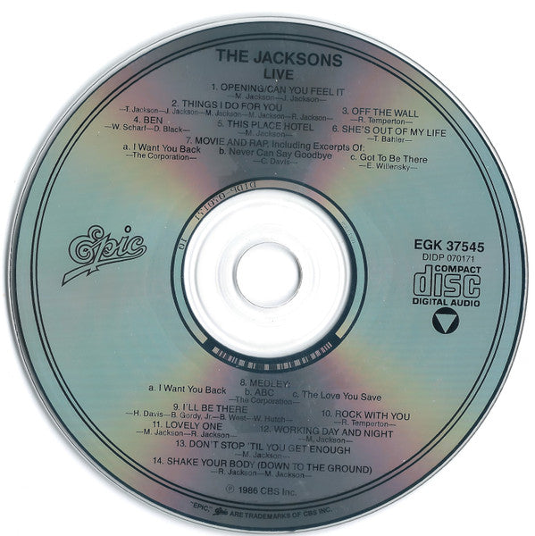 Jacksons* : Live (CD, Album, RE, RM, RP)