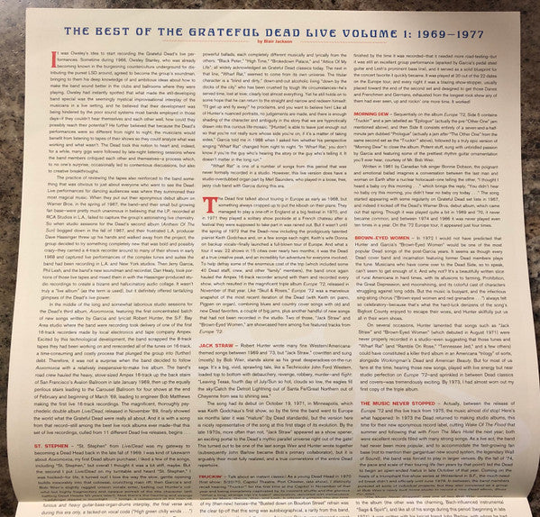 Grateful Dead, The : Best of the Grateful Dead Live: Volume 1 (LP,Compilation)