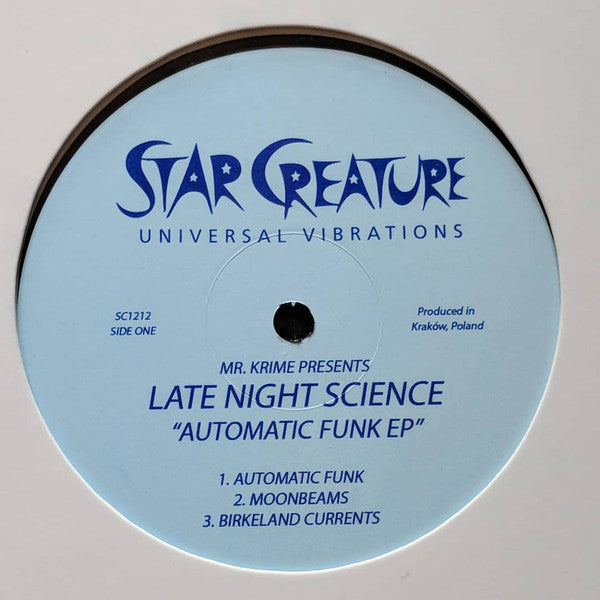 Mr. Krime* Presents Late Night Science : Automatic Funk EP (12", EP, Ltd)