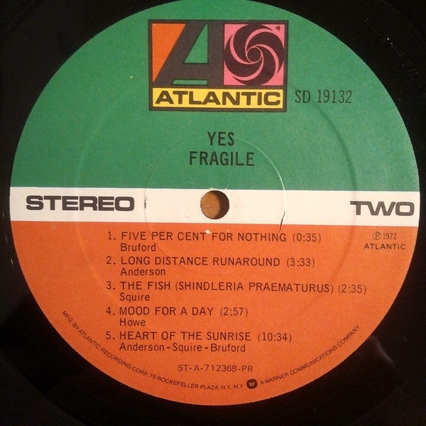 Yes : Fragile (LP, Album, RE, PR)