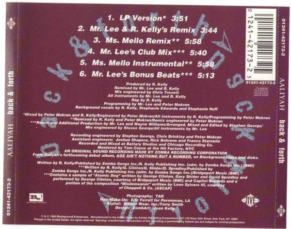 Aaliyah : Back & Forth (CD, Maxi)