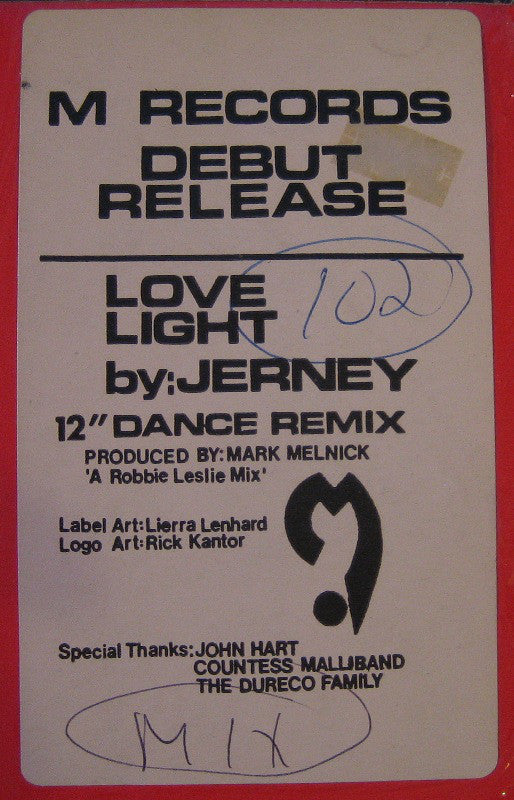 Jerney* : Love Light (12")