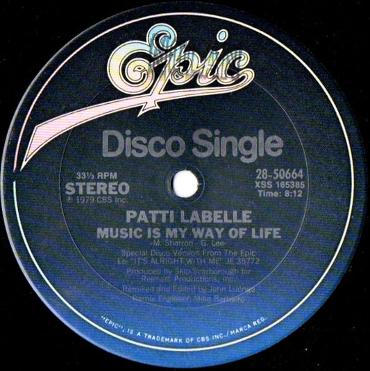 Patti LaBelle : Music Is My Way Of Life (12", Single)