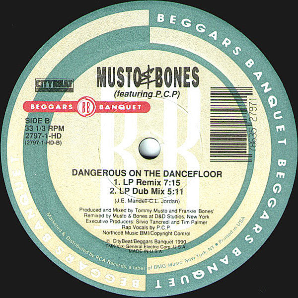 Musto & Bones Featuring P.C.P* : Dangerous On The Dancefloor (12")