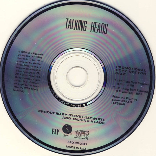 Talking Heads : (Nothing But) Flowers (CD, Single, Promo)