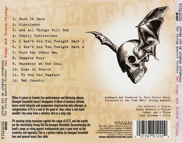 The Vitamin String Quartet : Strung Out On Avenged Sevenfold - The String Quartet Tribute (CD, Album)