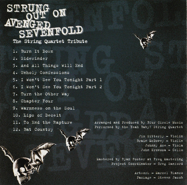 The Vitamin String Quartet : Strung Out On Avenged Sevenfold - The String Quartet Tribute (CD, Album)