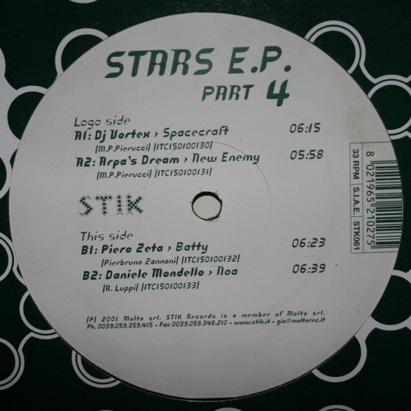 Various : Stars E.P. Part 4 (12",33 ⅓ RPM,EP)