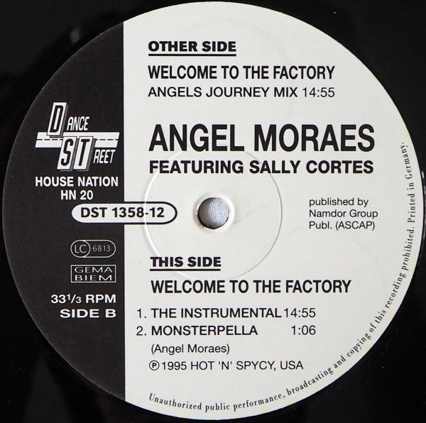 Angel Moraes Feat. Sally Cortes : Welcome To The Factory (12")