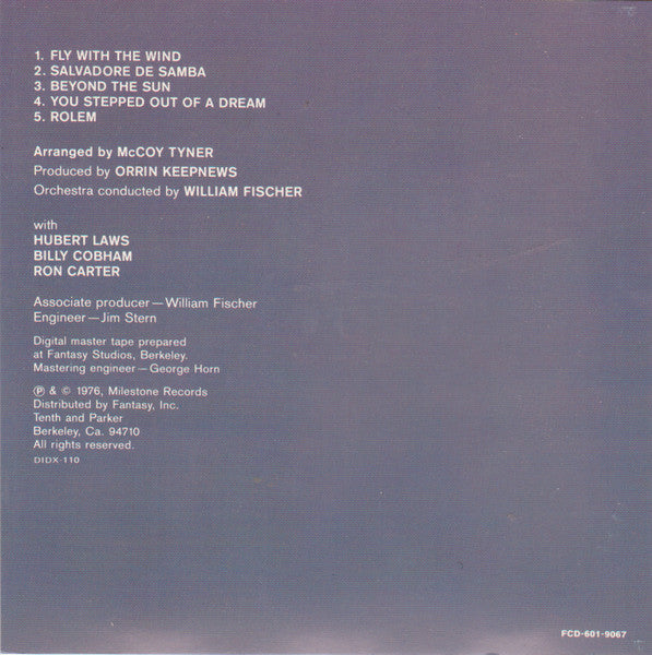 McCoy Tyner : Fly With The Wind (CD, Album, RE)
