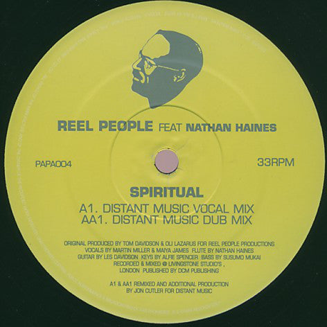 Reel People Feat. Nathan Haines : Spiritual (Jon Cutler Remix) (12")
