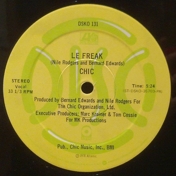 Chic : Le Freak (12", Promo)
