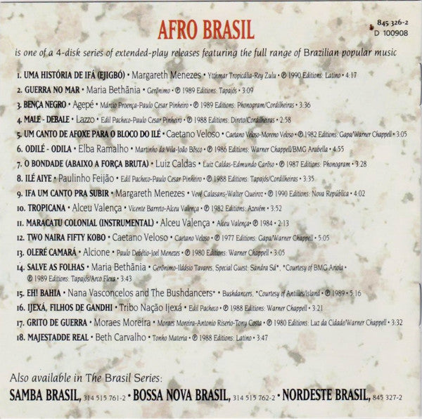 Various : Afro Brasil (CD, Comp, Club)