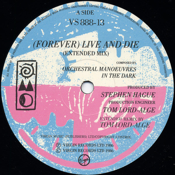 Orchestral Manœuvres In The Dark* : (Forever) Live And Die (Extended Remix) (12", Single)