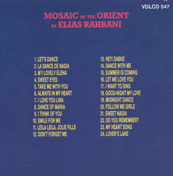 Elias Rahbani : Mosaic Of The Orient (CD, Comp, RE)