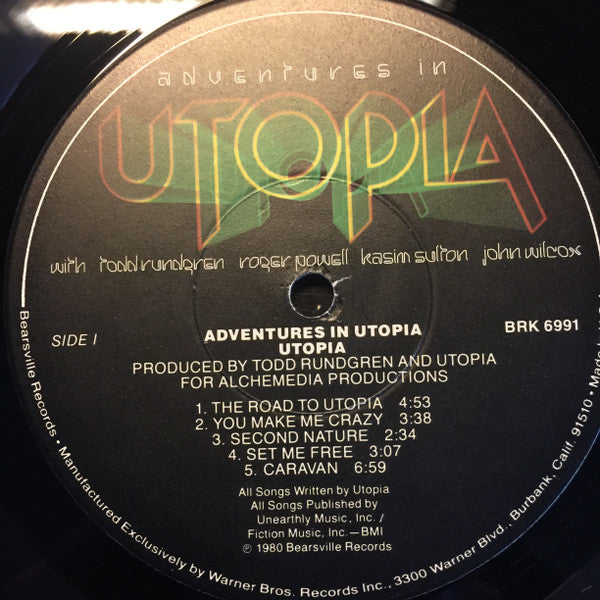 Utopia (5) : Adventures In Utopia (LP, Album, Gat)