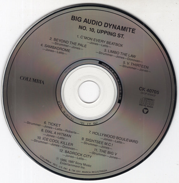 Big Audio Dynamite : No. 10, Upping St (CD, Album, RE)