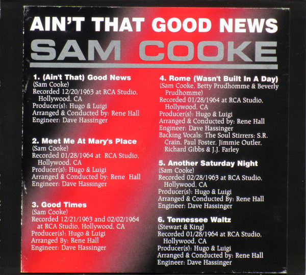 Sam Cooke : Ain't That Good News (SACD, Hybrid, Album, RE, RM, Dig)