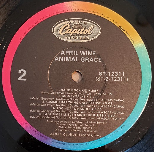 April Wine : Animal Grace (LP, Album, Jac)