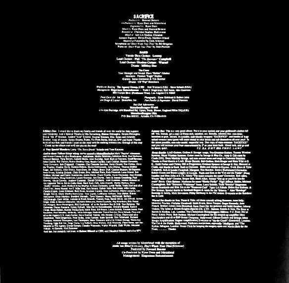 Motörhead : Sacrifice (LP, Album, RE)