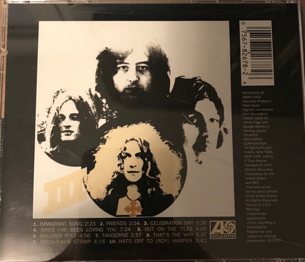 Led Zeppelin : Led Zeppelin III (CD, Album, RE)