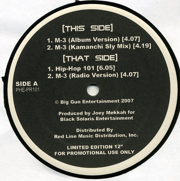 Grandmaster Melle Mel : M-3 (12", Ltd, Promo)