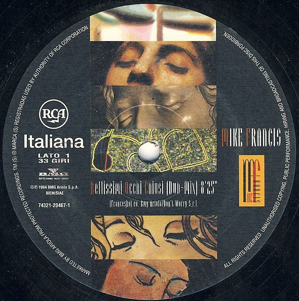 Mike Francis : Bellissimi Occhi Chiusi (12",33 ⅓ RPM)